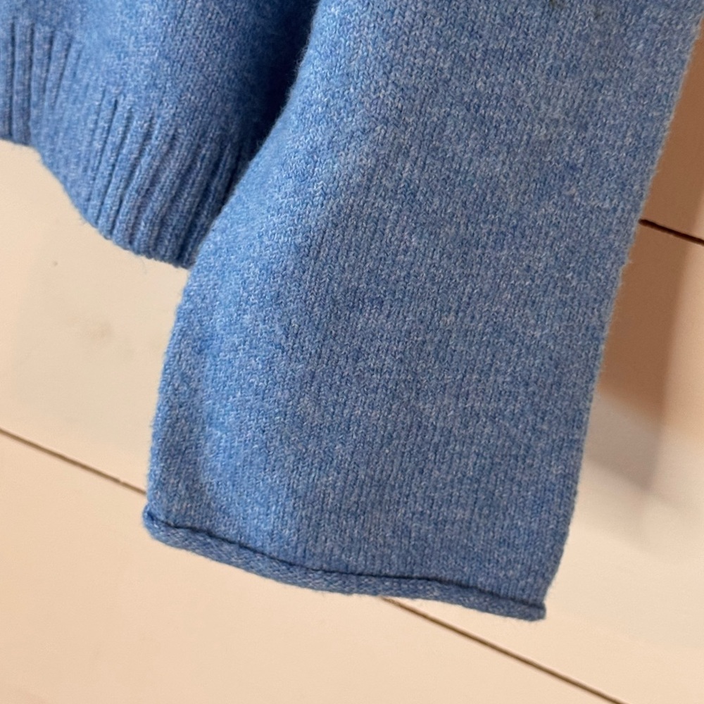 J.Jill Blue Crew Neck Knit Sweater Size Medium - Picture 5 of 8